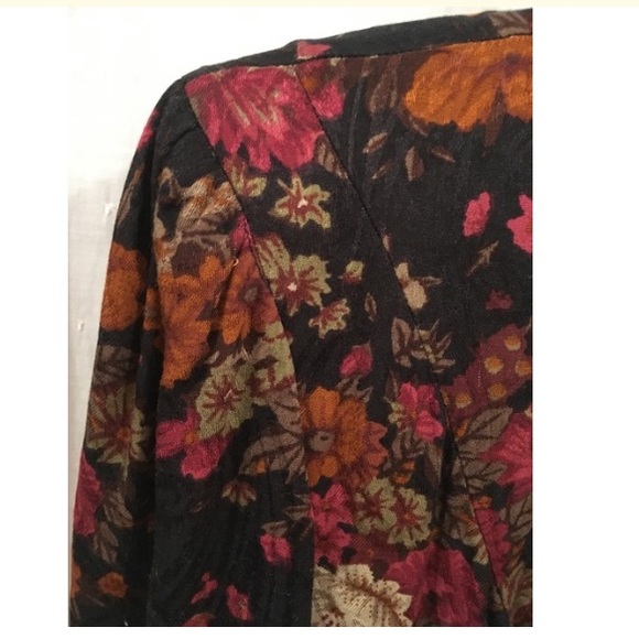 Vintage 80s Boutique Orange Pink Black White Dress - Picture 9 of 11